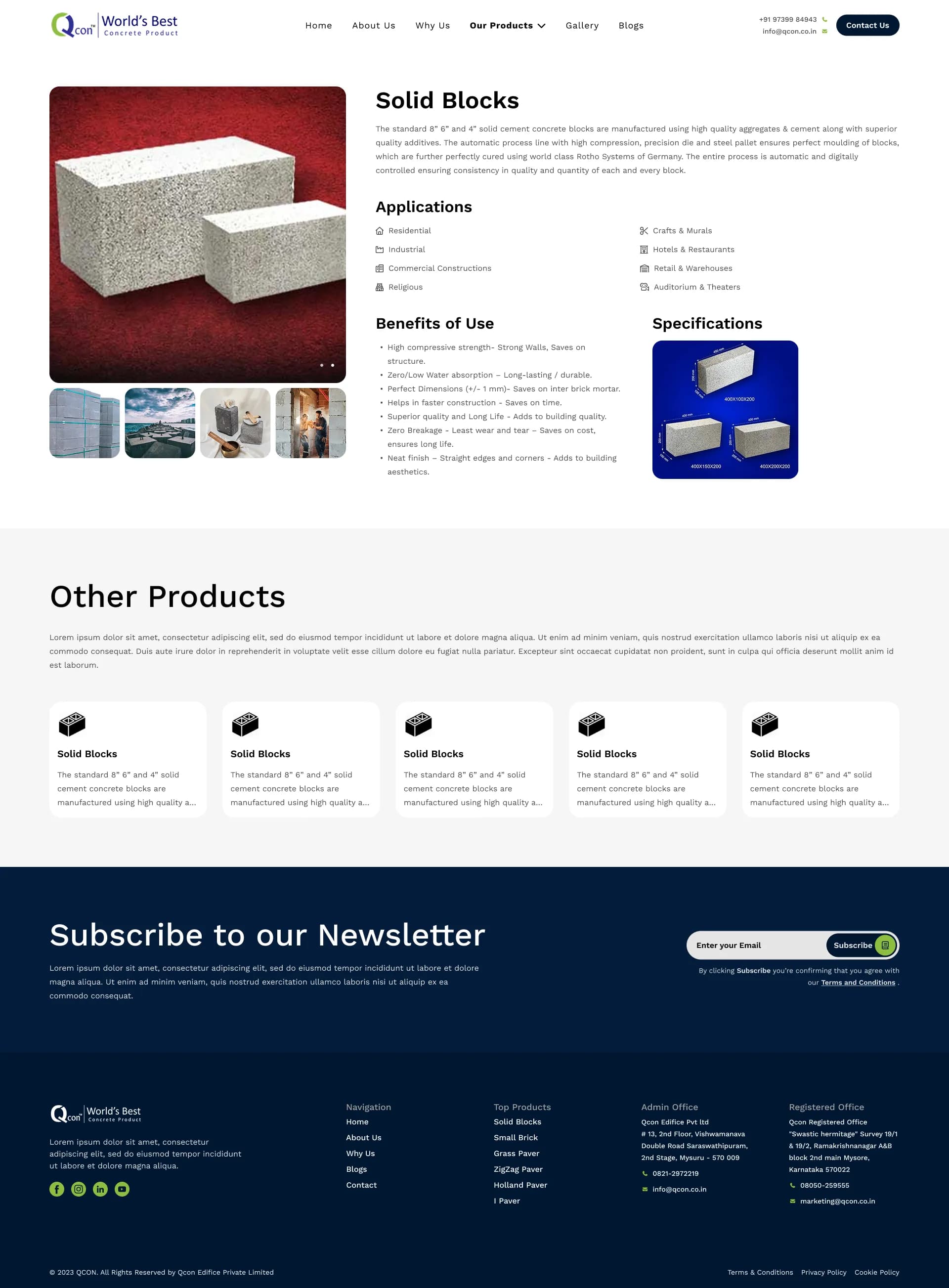 QCon detailed product page design balancing technical specs with marketing copy