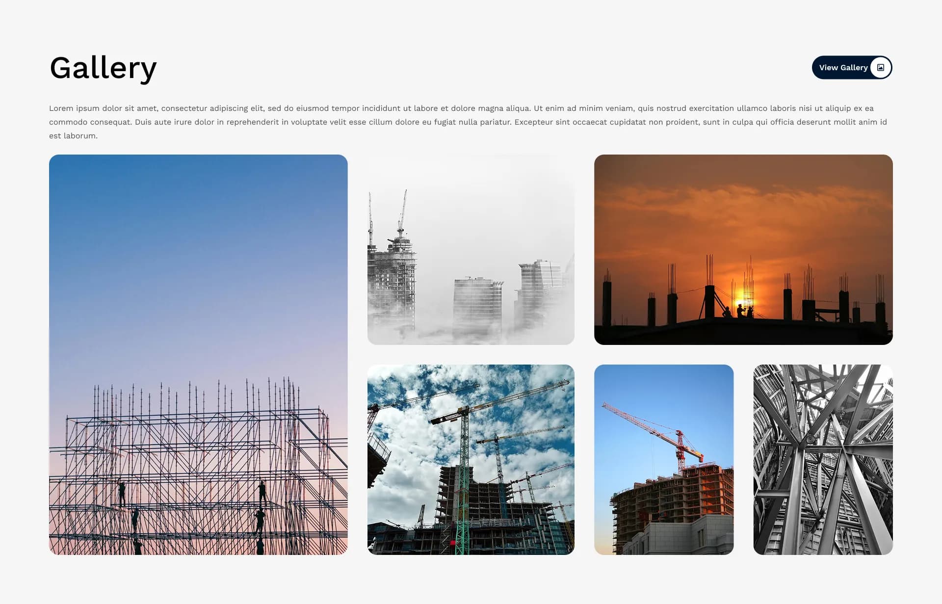 QCon image-heavy gallery grid showcasing corporate environment