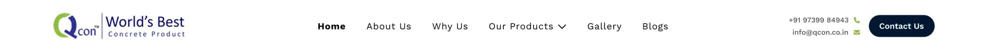 QCon corporate website minimalist navigation bar design
