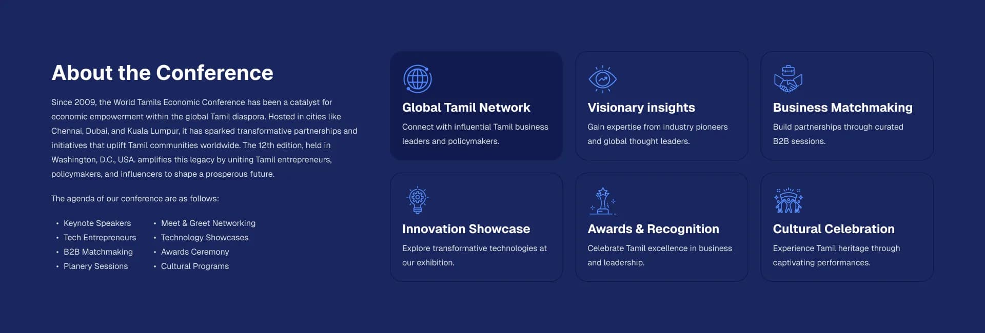 Tamil Economic Conference about section
