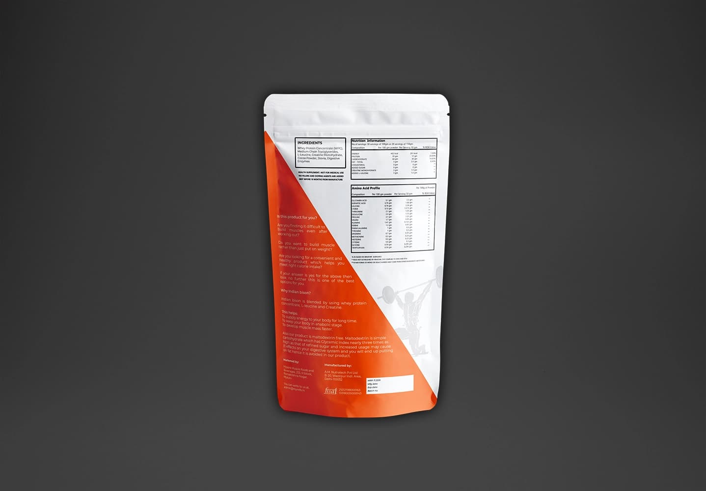 Indian Bison brand mockup back view
