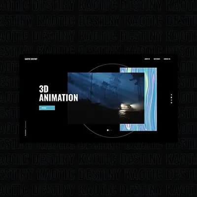 Kaotic Destiny WordPress website design for a 3D agency