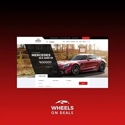 Wheels on Deals UAE second-hand vehicle dealership platform website design