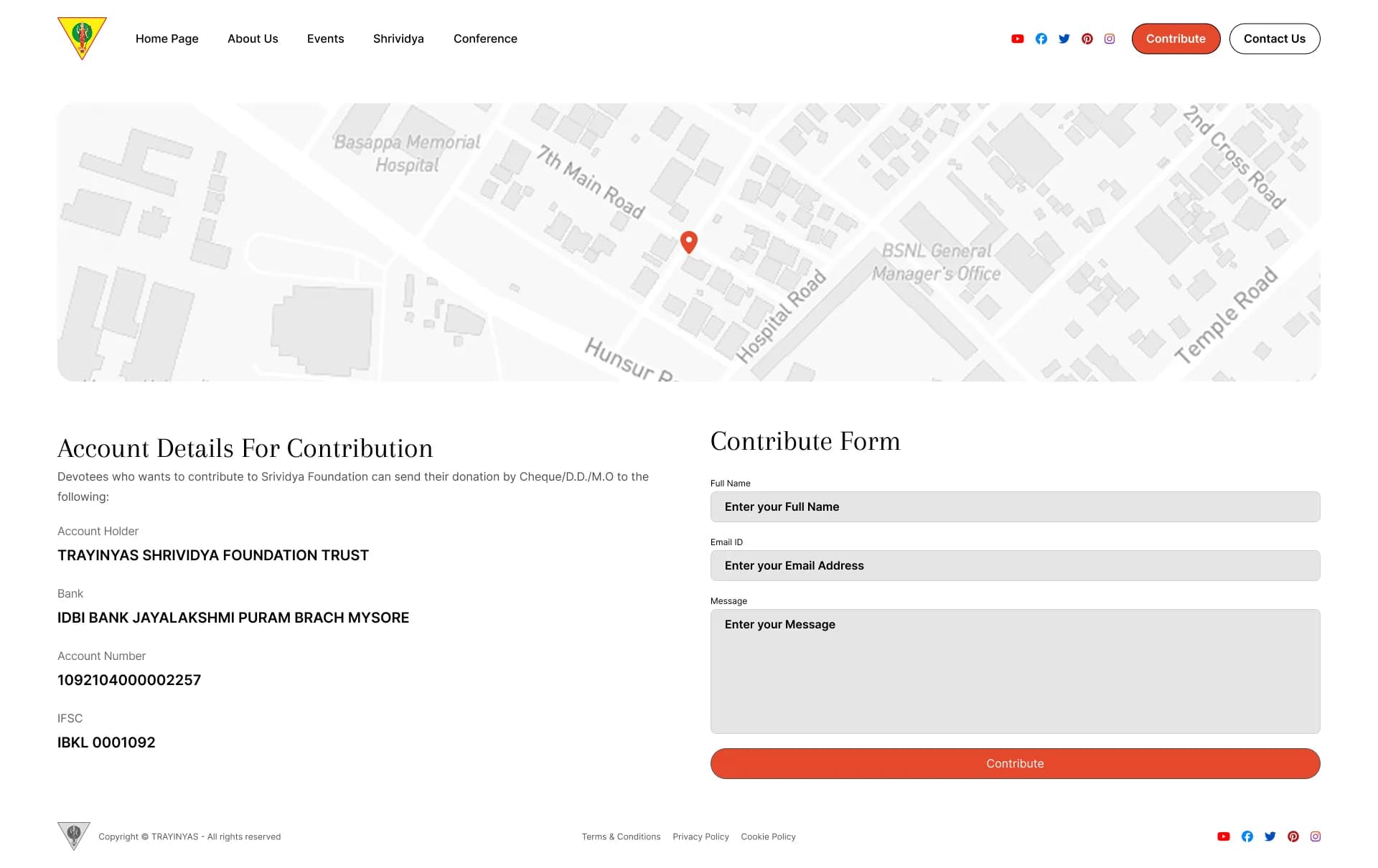 Trayinyas streamlined contribution page to reduce donation friction