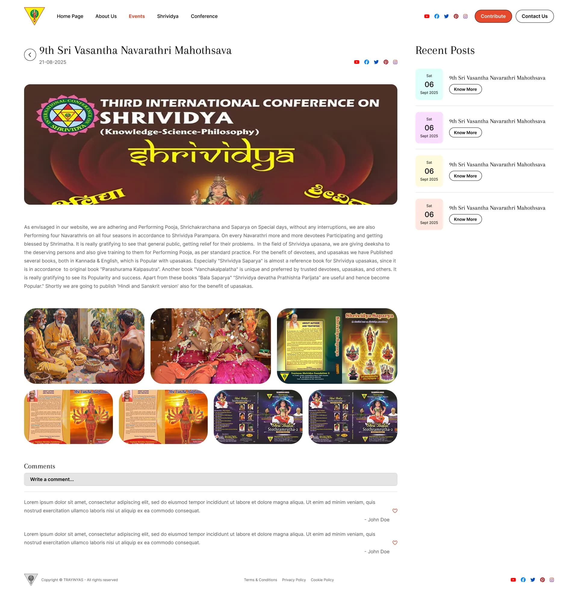 Trayinyas standard blog post layout optimized for legibility