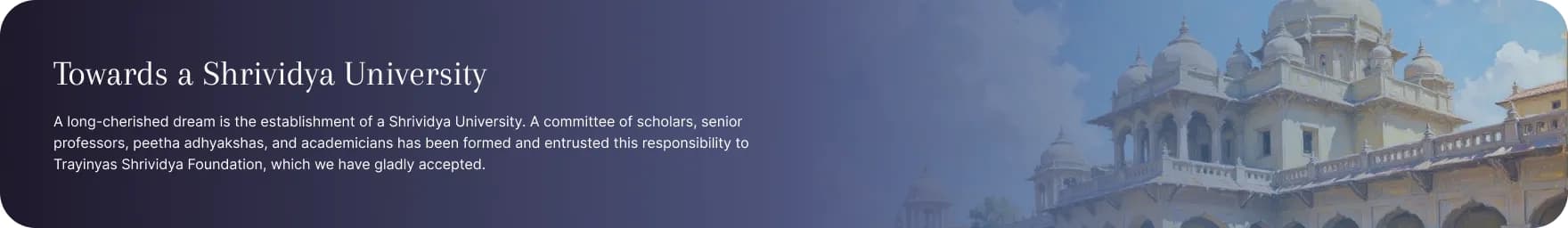 Trayinyas university information section showcasing academic authority